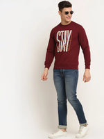 Rodamo Maroon Neck Sweatshirts-800660102-L