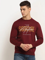 Rodamo Maroon Neck Sweatshirts-800650101-L