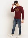 Rodamo Maroon Neck Sweatshirts-800650101-L