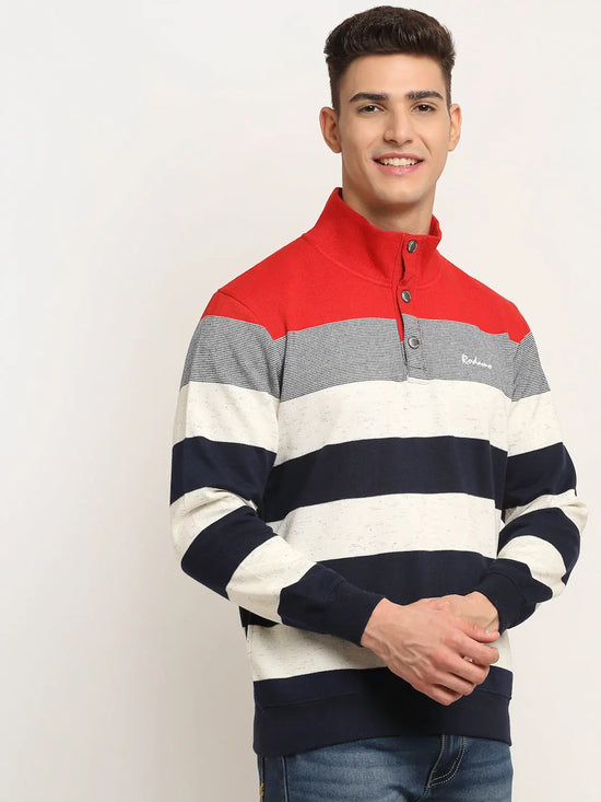 Rodamo Multicolor Stripes Sweatshirts-800680101-L