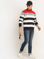 Rodamo Multicolor Stripes Sweatshirts-800680101-L