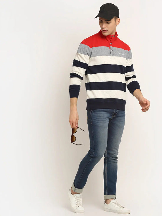 Rodamo Multicolor Stripes Sweatshirts-800680101-L