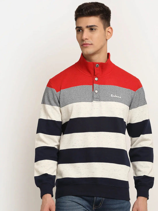 Rodamo Multicolor Stripes Sweatshirts-800680101-L