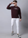 Rodamo Maroon Neck Sweatshirts-800710104-L