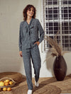 Women Grey Animal Straight Pants