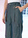 Women Navy Tencel Cargo Pants