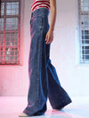 Women Blue High Waisted Staright Fit Jeans