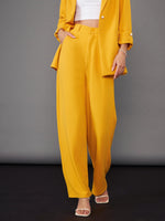 Women Mustard Straight Pants