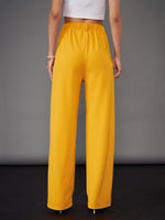 Women Mustard Straight Pants