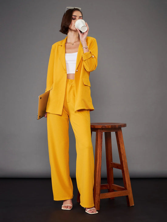 Women Mustard Straight Pants