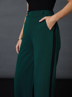 Women Emerald Side Tape Straight Pants