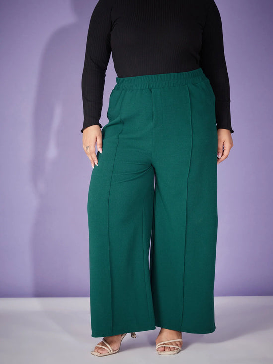 Women Emerald Elasticated Straight Pants