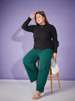 Women Emerald Elasticated Straight Pants