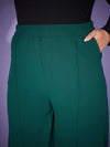 Women Emerald Elasticated Straight Pants