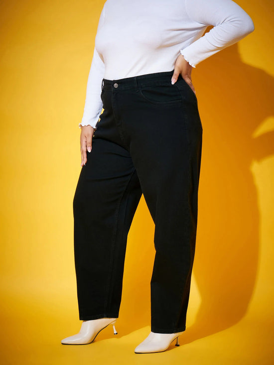 Women Black Balloon Fit Jeans-SFJEAN0375XXL