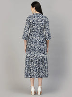 Stylum Women's Floral Printed Cotton Midi Dress