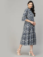 Stylum Women's Floral Printed Cotton Midi Dress