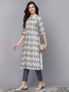 Women's Printed Rayon A-Line Kurta-VASTU36