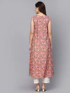 Women's Floral Printed Cotton A-Line Kurta