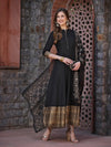 Women's Printed Rayon Anarkali kurta with Dupatta