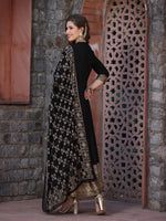 Women's Printed Rayon Anarkali kurta with Dupatta