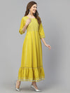 Women's Embroidered & Embellished Rayon Anarkali kurta