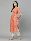 Stylum Women's Printed Rayon Blend Straight Kurta-AKSHUPEACH36