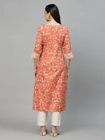 Stylum Women's Printed Rayon Blend Straight Kurta-AKSHUPEACH36