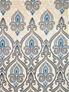 Home Sizzler 2 Piece Ethnic Motif Border Panel Eyelet Polyester Window Curtain - 5 Feet, Blue