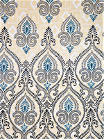 Home Sizzler 2 Piece Ethnic Motif Border Panel Eyelet Polyester Window Curtain - 5 Feet, Blue