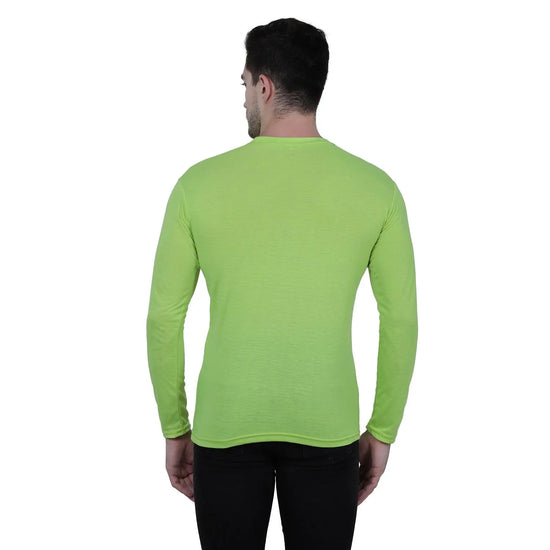 Fidato Green Men's Full Sleeves Round Neck T-shirt