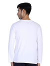 Fidato White Men's Full Sleeves Round Neck T-shirt