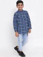 Sea Check View Boy’s Brushed Shirt