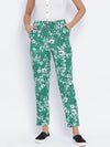 Tropical Maron Tie-Knot Women Pant