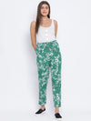 Tropical Maron Tie-Knot Women Pant