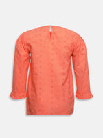 Orange Betty Textured Girl’s Top