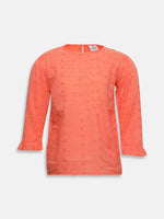 Orange Betty Textured Girl’s Top