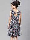 Girl multicolor floral print sleevless round neck dress-S23136GDR001_3..4