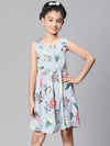 Girl multicolor floral print sleevless round neck dress-S23136GDR003_3..4