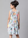 Girl multicolor floral print sleevless round neck dress-S23136GDR003_3..4