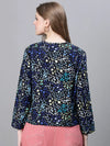 Women Printed Standard Multicolor Full Sleeve Jacket