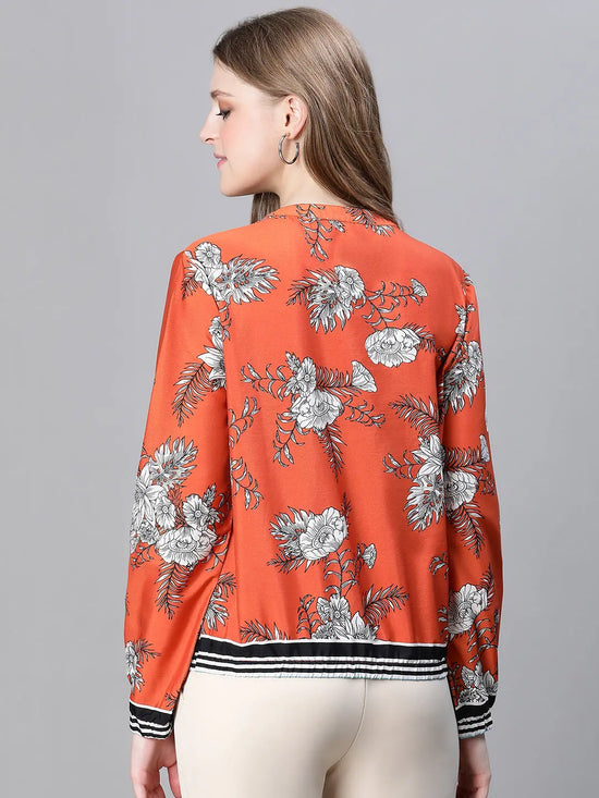 Women Printed Standard Multicolor Full Sleeve Jacket