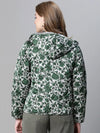 Women Printed Standard Green Full Sleeve Jacket