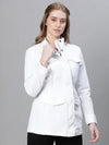 Women Solid Standard White Full Sleeve Jacket