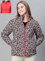 Women Printed Standard Multicolor Full Sleeve Jacket