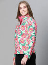 Women Printed Standard Multicolor Full Sleeve Jacket