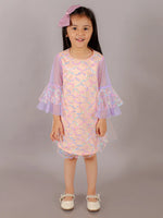 Razzle Dazzle Girls Pink Mulit Colour Sequins Party Dress