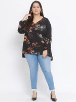 Floral Northern Light Plus Size Women Top