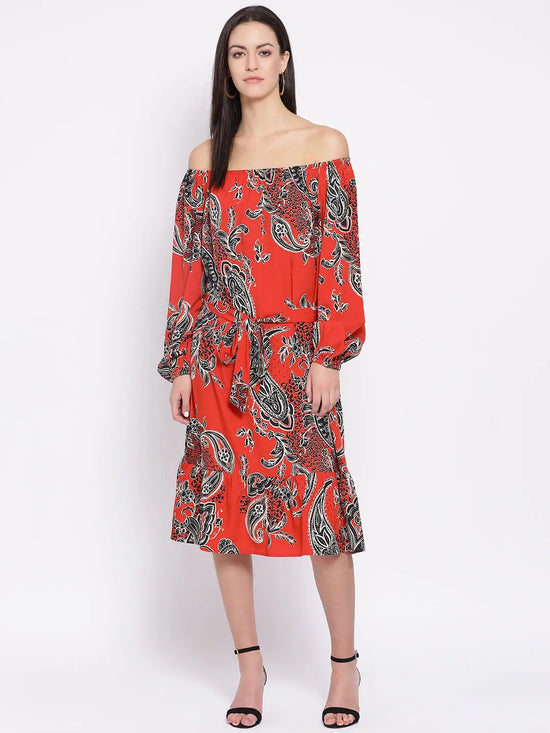 Paisley Club Cold Shoulder Women’s Dress