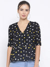 Sunshine Polka Button Women’s Top